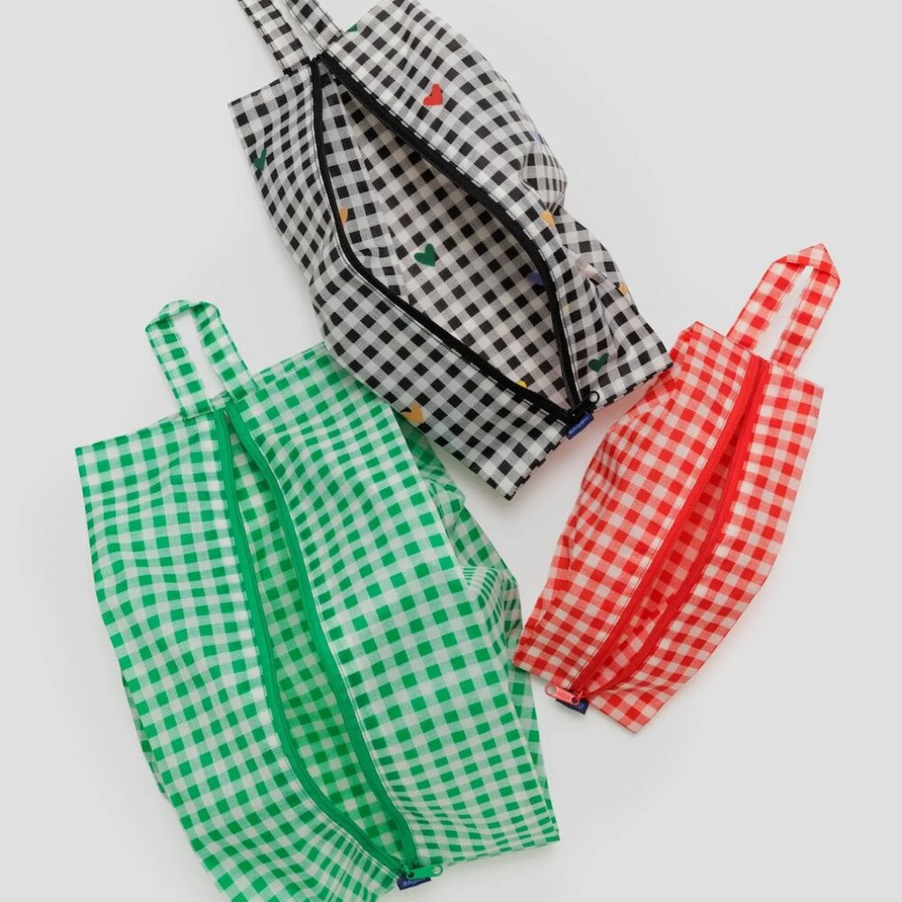 NWT Baggu 3d Zip Set Gingham
